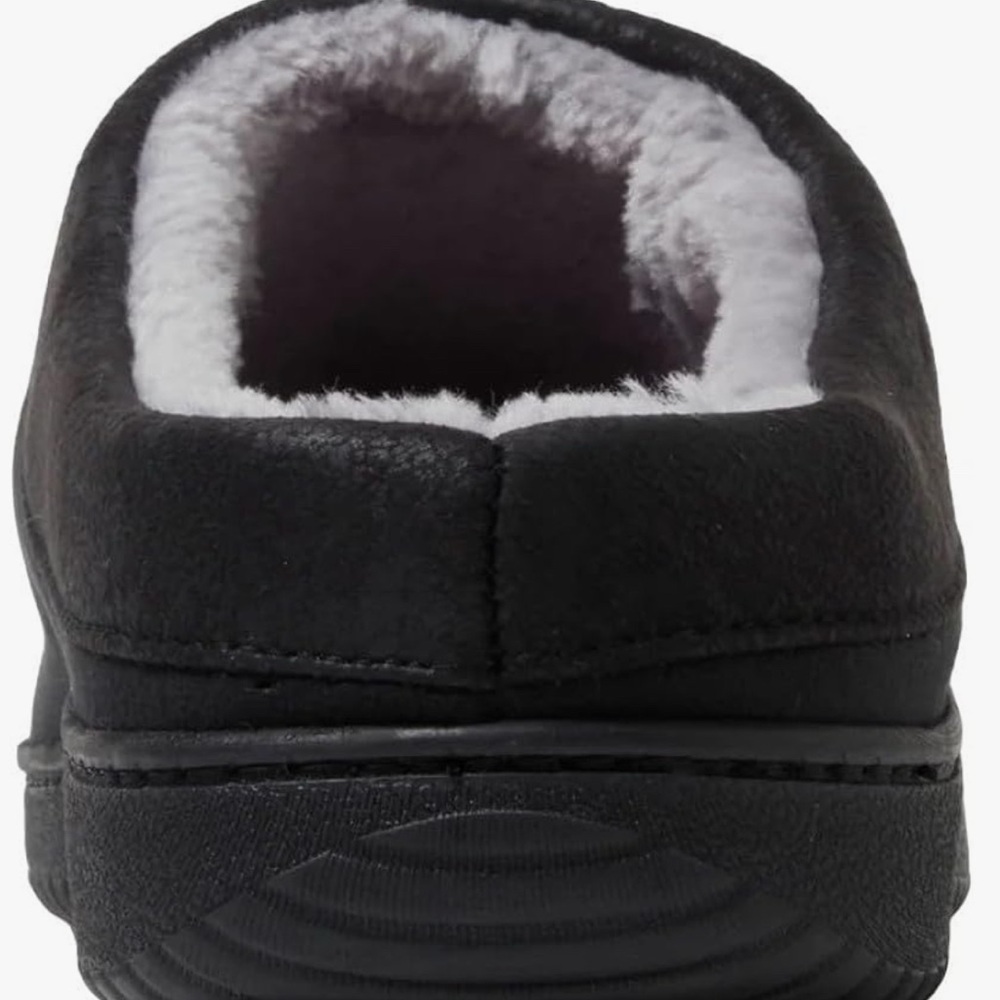 Men's Black Slip-On Slippers - Picture 8 of 12